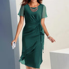 ⏰ Nå kun 50 % rabatt!💃Elegant ensfarget kjole – Smigrende passform. allsidig stil og komfort hele dagen 💖👗