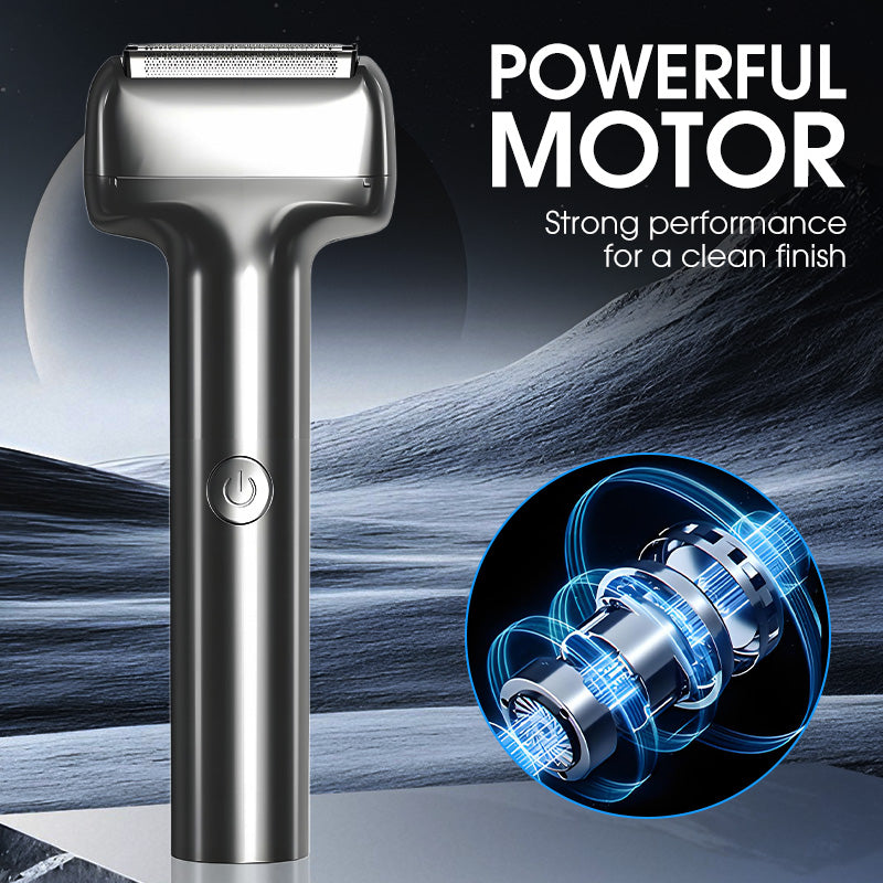 Effektiv. oppladbar barbermaskin med folie for menn