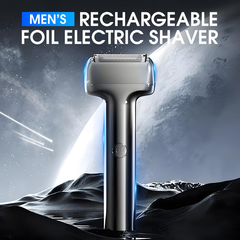 Effektiv. oppladbar barbermaskin med folie for menn