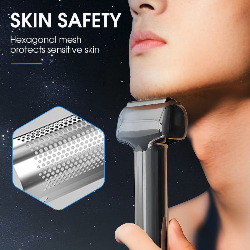Effektiv. oppladbar barbermaskin med folie for menn