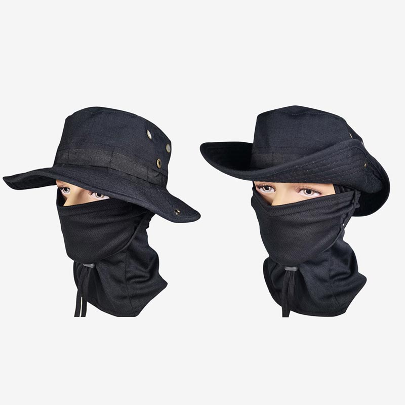 🔥💥2-i-1 fiskehatt og kamuflasjemaske
