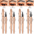3D Microblading Øyenbrynspenn med 4 Gaffeltipper (2 stk)