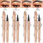 3D Microblading Øyenbrynspenn med 4 Gaffeltipper (2 stk)