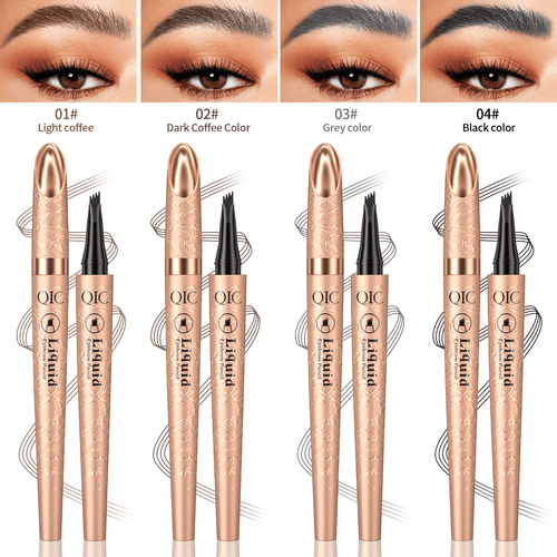 3D Microblading Øyenbrynspenn med 4 Gaffeltipper (2 stk)
