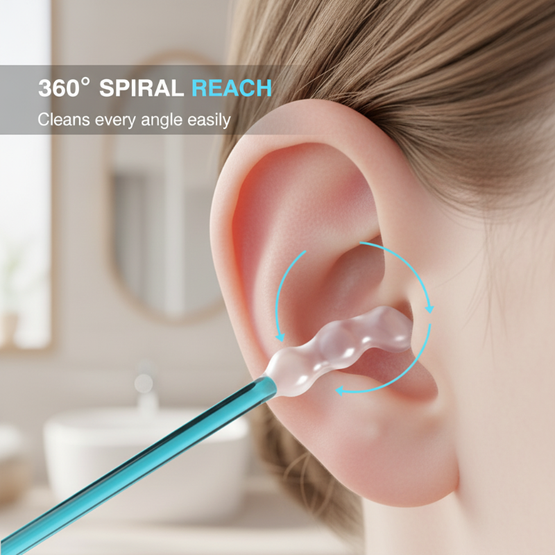 🥳2026 VARMT SALG🥳💞50 000+ SOLGT!💫🦻 50 % RABATT! Milde spiralformede ørerensere – Myke. trygge og enkle å bruke. Fjerner voks effektivt uten søl. Perfekt for eldre. 🧼👂