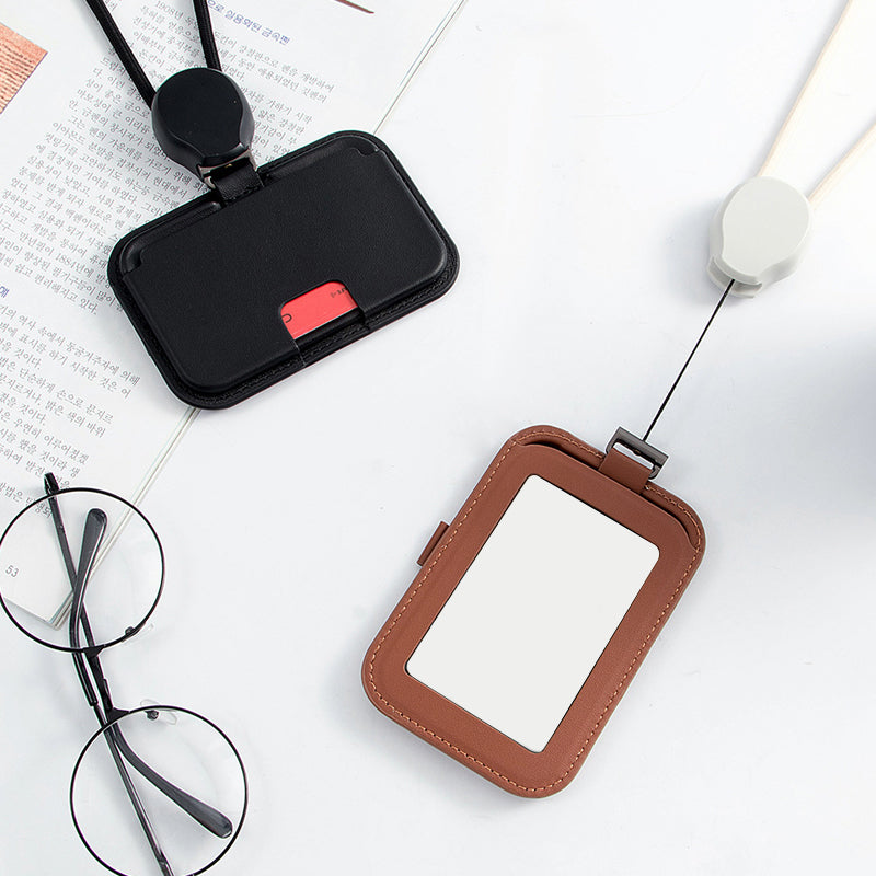 💥💥60% RABATT NÅ! 🪪🖇️Innfellbar ID-holder med bånd – 360° metalldreiebakke. 32 cm tau og sikkerhetslås 🛡️