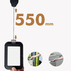 💥💥60% RABATT NÅ! 🪪🖇️Innfellbar ID-holder med bånd – 360° metalldreiebakke. 32 cm tau og sikkerhetslås 🛡️