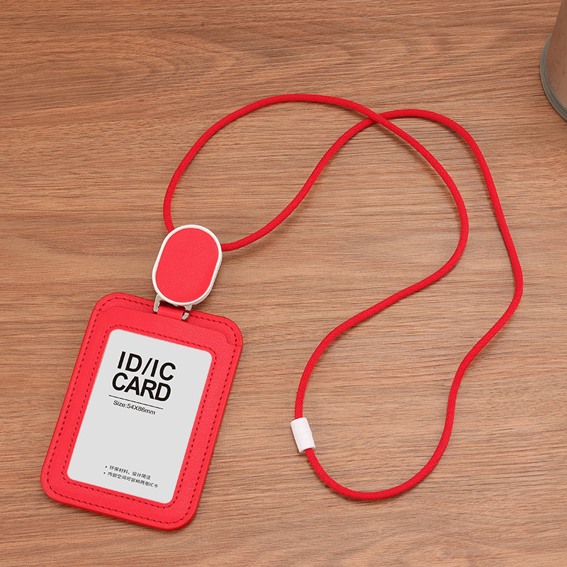💥💥60% RABATT NÅ! 🪪🖇️Innfellbar ID-holder med bånd – 360° metalldreiebakke. 32 cm tau og sikkerhetslås 🛡️